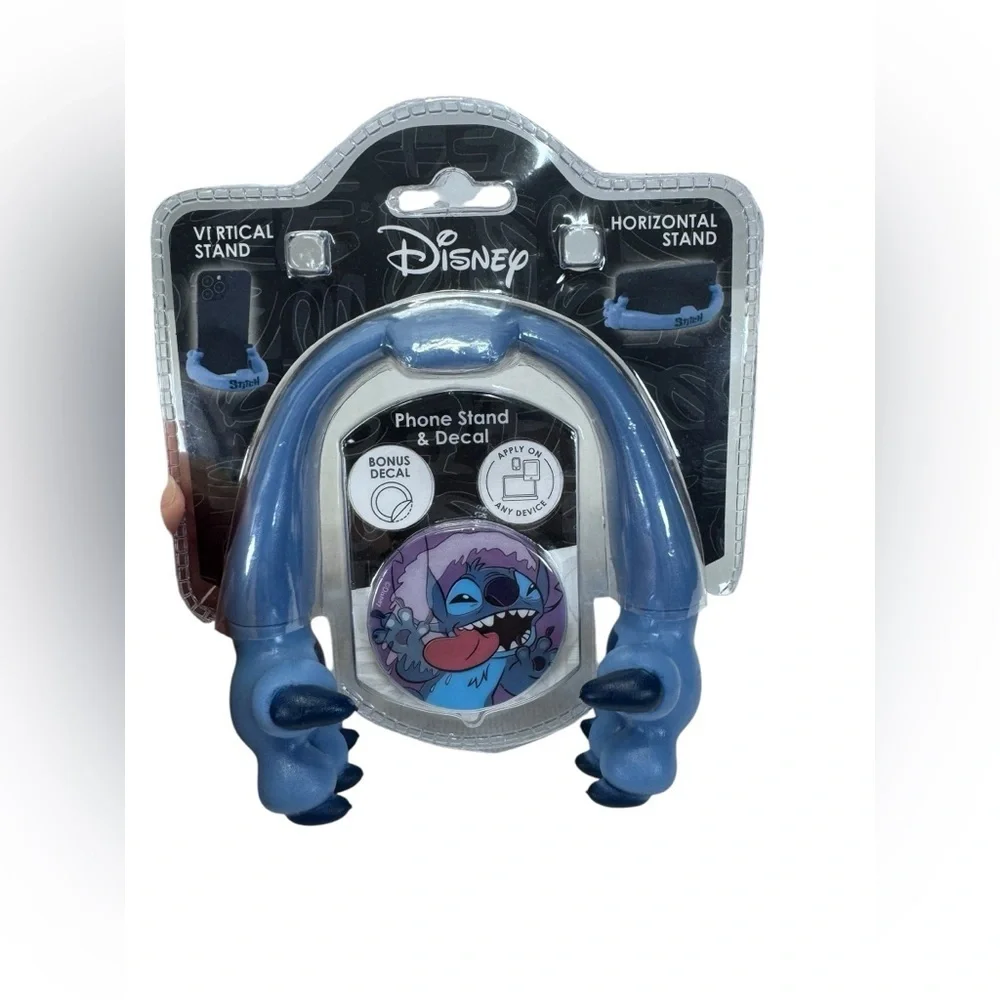Disney Blue Stitch Phone Stand & decal